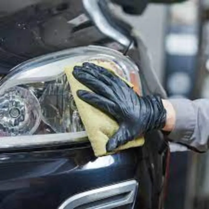 UV sealant applied on restored car headlights
