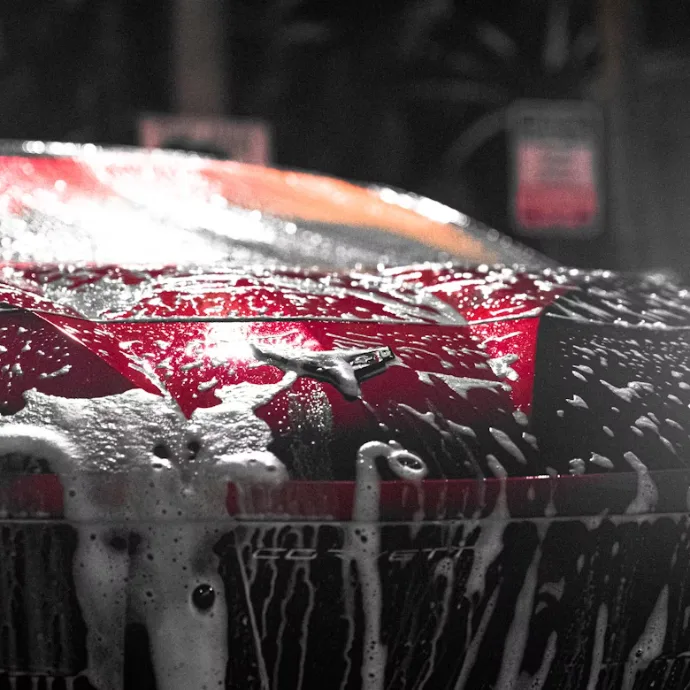 Professional foam wash car cleaning at TDM